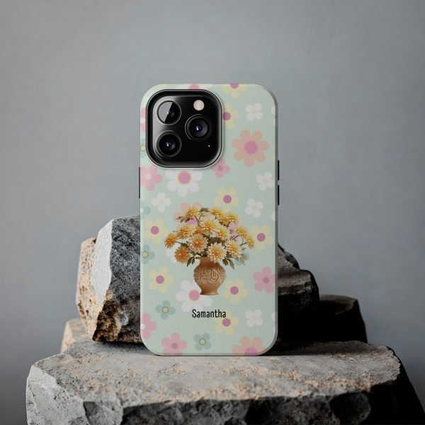 Birth Flower iPhone Cases | Nov Birth Flower: Chrysanthemum | Name Customization - Image 70
