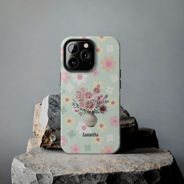 Birth Flower iPhone Cases | Oct Birth Flower: Cosmos | Name Customization - Image 75