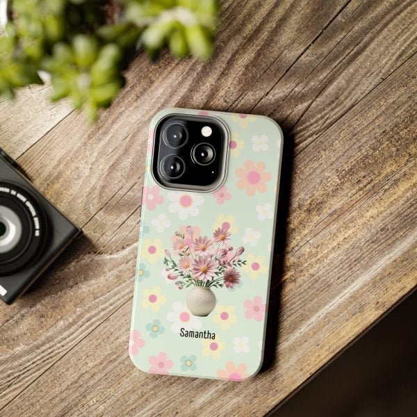 Birth Flower iPhone Cases | Oct Birth Flower: Cosmos | Name Customization - Image 76