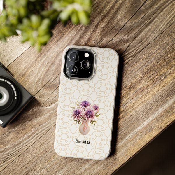 Birth Flower iPhone Cases | Sep Birth Flower: Aster | Name Customization - Image 71