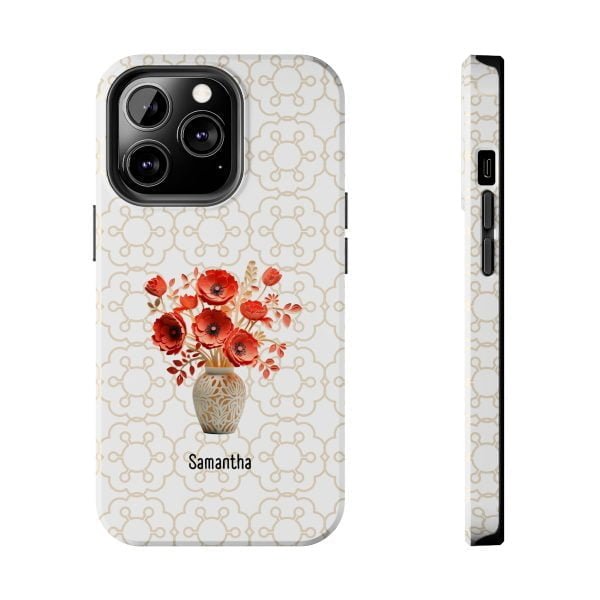 Birth Flower iPhone Cases | Aug Birth Flower: Poppy | Name Customization - Image 66