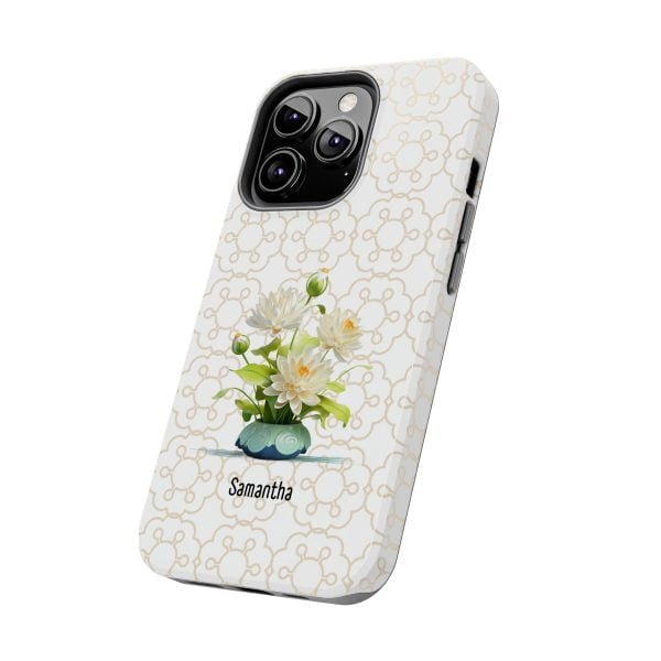 Birth Flower iPhone Cases | July Birth Flower: Water Lily | Name Customization - Image 73