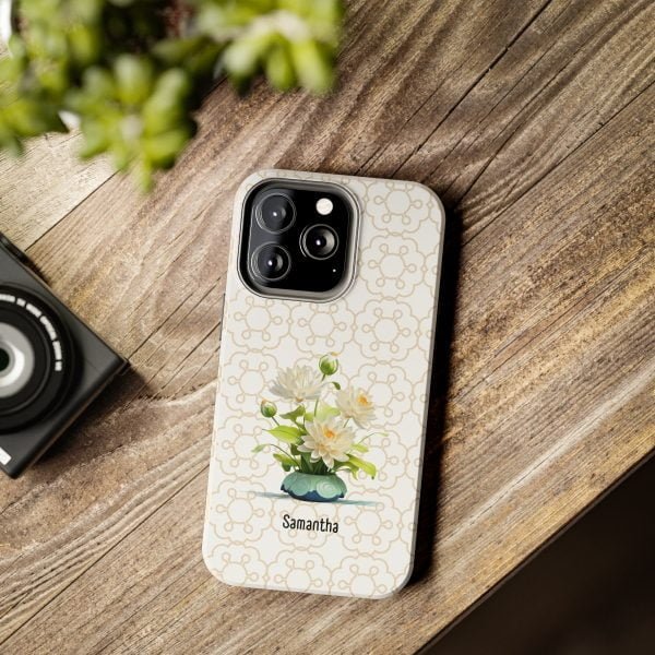 Birth Flower iPhone Cases | July Birth Flower: Water Lily | Name Customization - Image 76