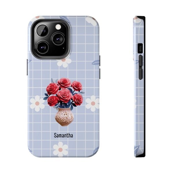 Birth Flower iPhone Cases | June Birth Flower: Rose | Name Customization - Image 71