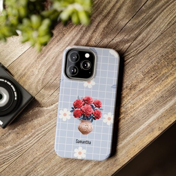 Birth Flower iPhone Cases | June Birth Flower: Rose | Name Customization - Image 76