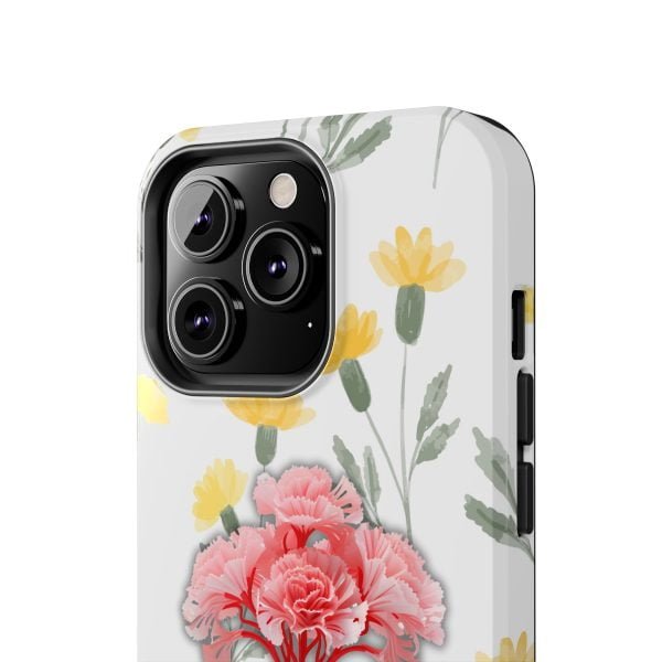 Birth Flower iPhone Cases | January Birth Flower: Carnation | Name Customization - Image 71
