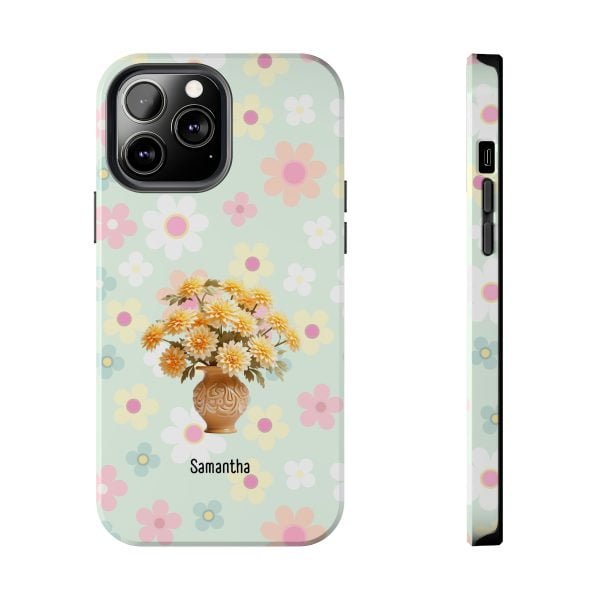 Birth Flower iPhone Cases | Nov Birth Flower: Chrysanthemum | Name Customization - Image 72