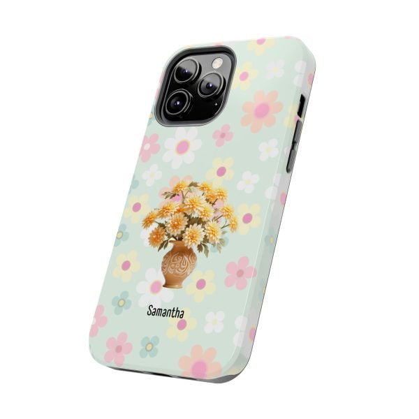Birth Flower iPhone Cases | Nov Birth Flower: Chrysanthemum | Name Customization - Image 74