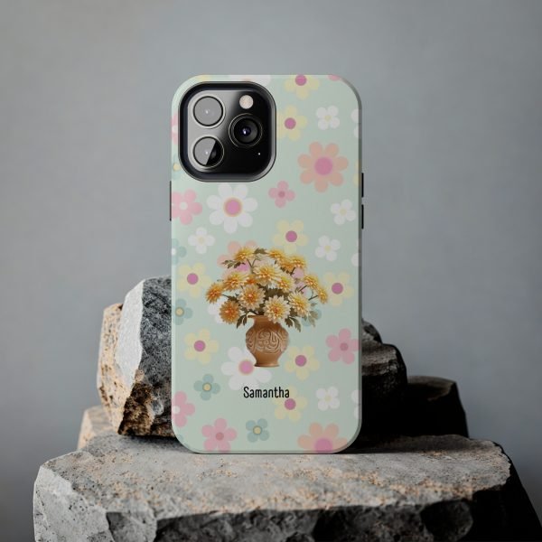 Birth Flower iPhone Cases | Nov Birth Flower: Chrysanthemum | Name Customization - Image 76