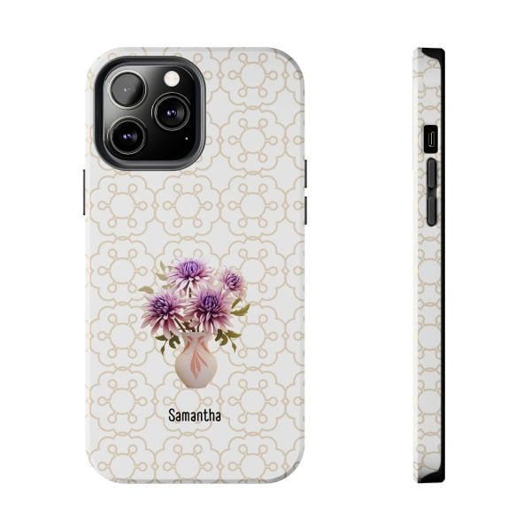 Birth Flower iPhone Cases | Sep Birth Flower: Aster | Name Customization - Image 72