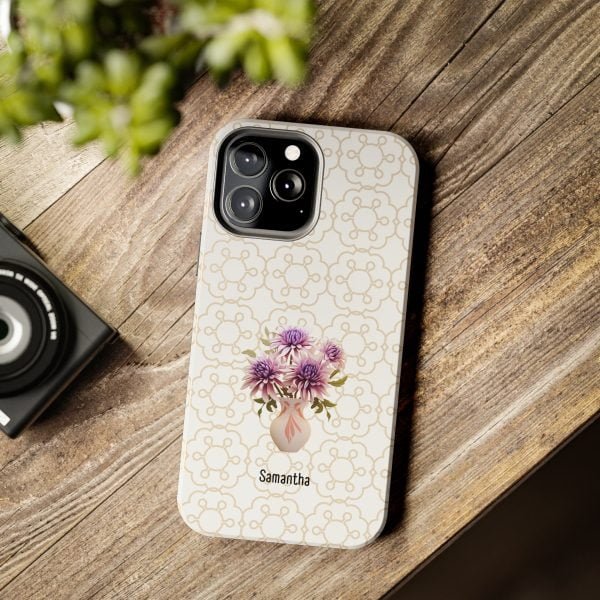 Birth Flower iPhone Cases | Sep Birth Flower: Aster | Name Customization - Image 77