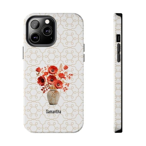 Birth Flower iPhone Cases | Aug Birth Flower: Poppy | Name Customization - Image 72