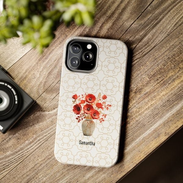 Birth Flower iPhone Cases | Aug Birth Flower: Poppy | Name Customization - Image 77