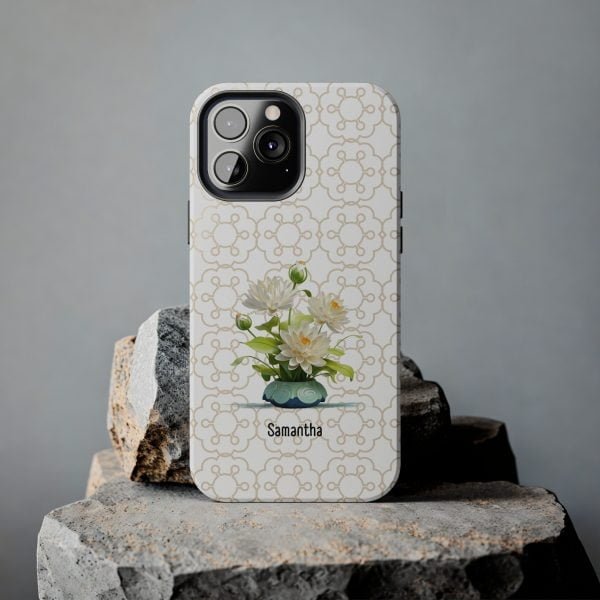 Birth Flower iPhone Cases | July Birth Flower: Water Lily | Name Customization - Image 81