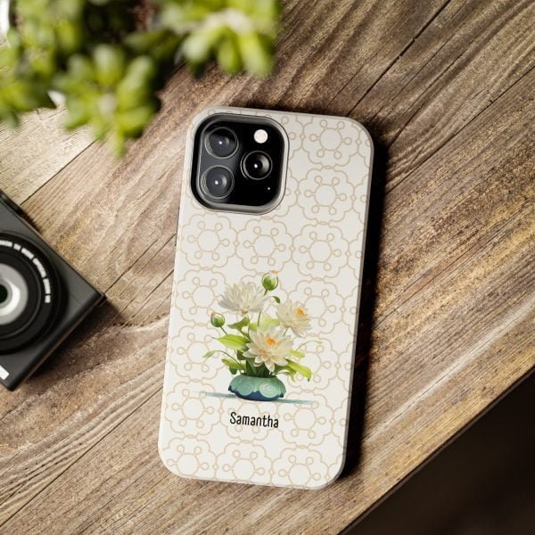 Birth Flower iPhone Cases | July Birth Flower: Water Lily | Name Customization - Image 82