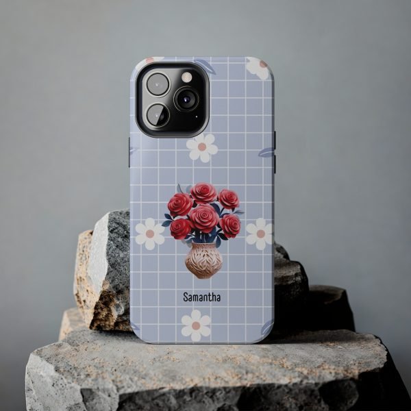 Birth Flower iPhone Cases | June Birth Flower: Rose | Name Customization - Image 81