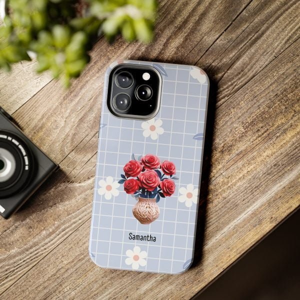 Birth Flower iPhone Cases | June Birth Flower: Rose | Name Customization - Image 82