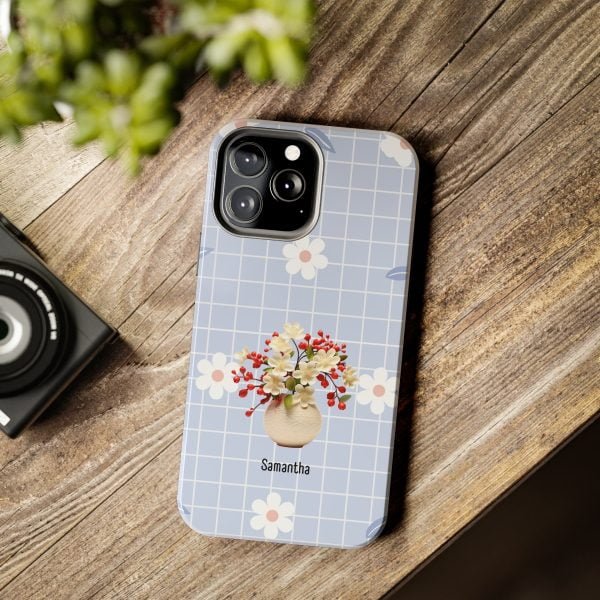 Birth Flower iPhone Cases | May Birth Flower: Hawthorn | Name Customization - Image 77