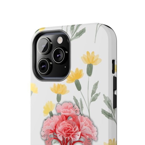 Birth Flower iPhone Cases | January Birth Flower: Carnation | Name Customization - Image 77
