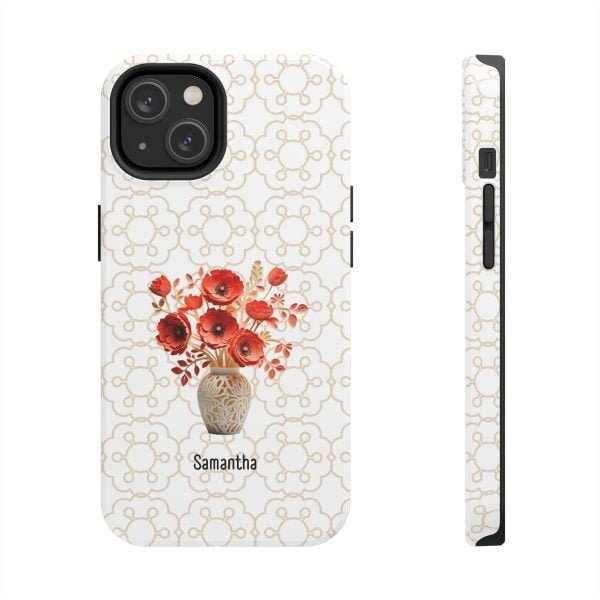 Birth Flower iPhone Cases | Aug Birth Flower: Poppy | Name Customization - Image 78