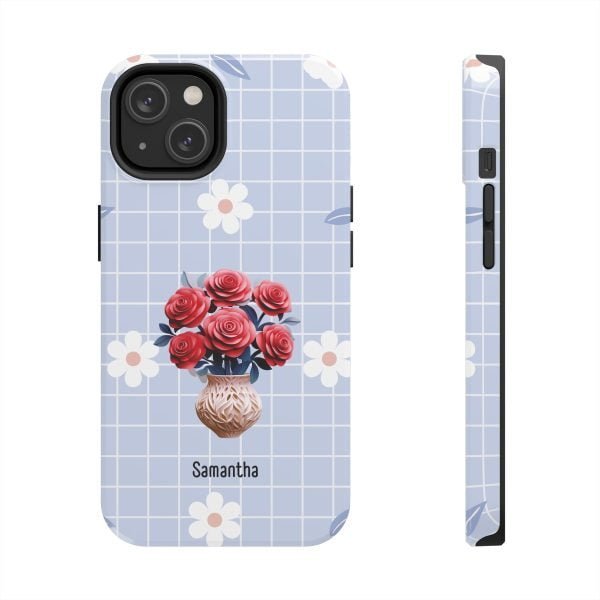 Birth Flower iPhone Cases | June Birth Flower: Rose | Name Customization - Image 83