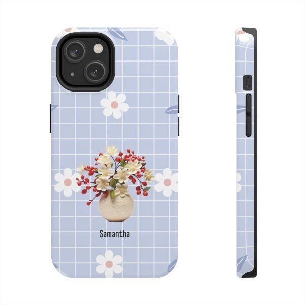 Birth Flower iPhone Cases | May Birth Flower: Hawthorn | Name Customization - Image 78