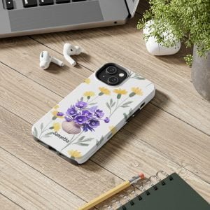 Birth Flower iPhone Cases | February Birth Flower: Violet | Name Customization