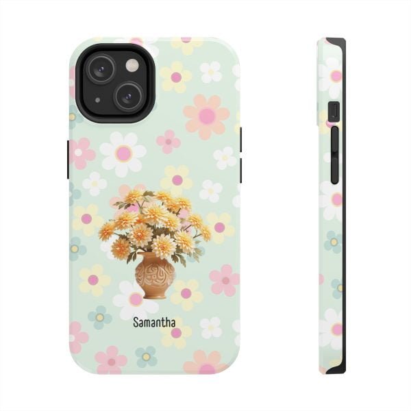 Birth Flower iPhone Cases | Nov Birth Flower: Chrysanthemum | Name Customization - Image 78