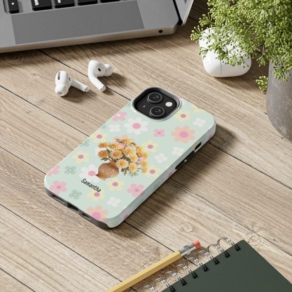 Birth Flower iPhone Cases | Nov Birth Flower: Chrysanthemum | Name Customization - Image 79