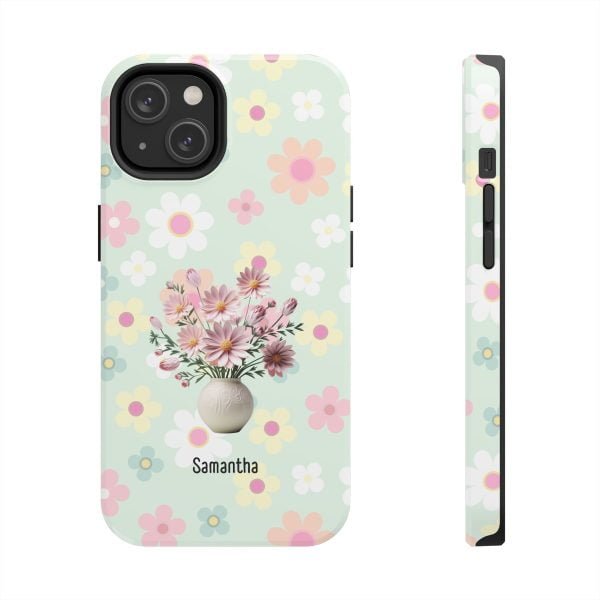 Birth Flower iPhone Cases | Oct Birth Flower: Cosmos | Name Customization - Image 83