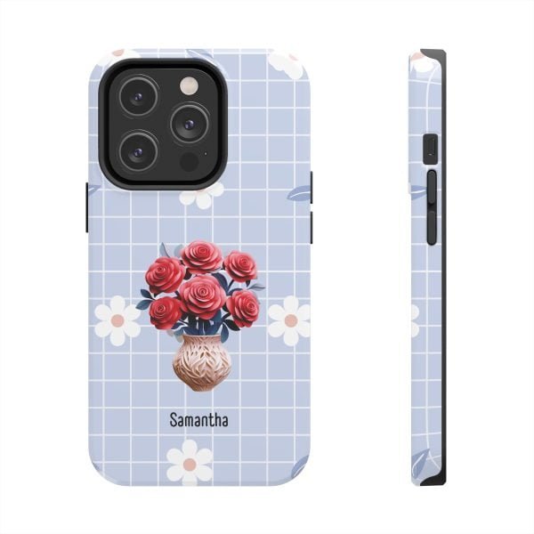 Birth Flower iPhone Cases | June Birth Flower: Rose | Name Customization - Image 85