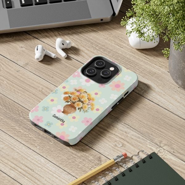 Birth Flower iPhone Cases | Nov Birth Flower: Chrysanthemum | Name Customization - Image 81