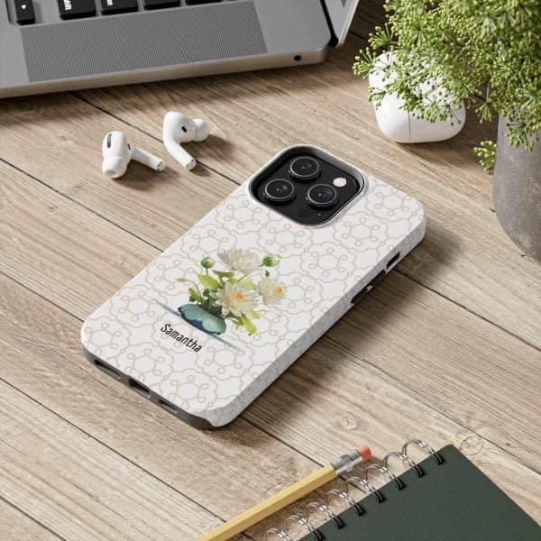 Birth Flower iPhone Cases | July Birth Flower: Water Lily | Name Customization - Image 88