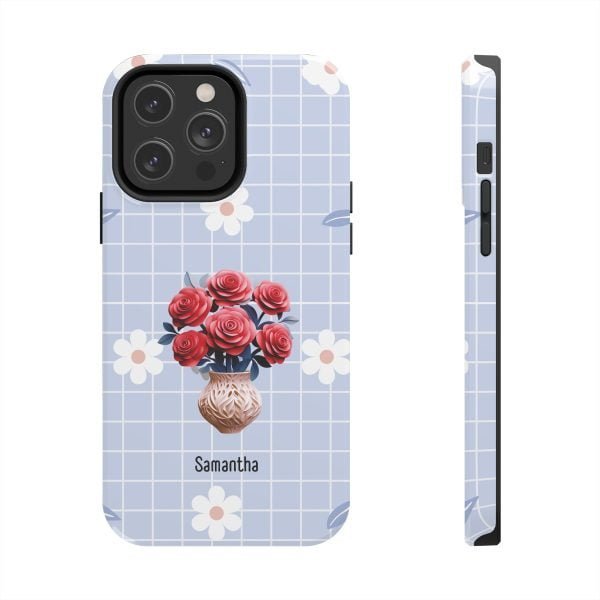 Birth Flower iPhone Cases | June Birth Flower: Rose | Name Customization - Image 87