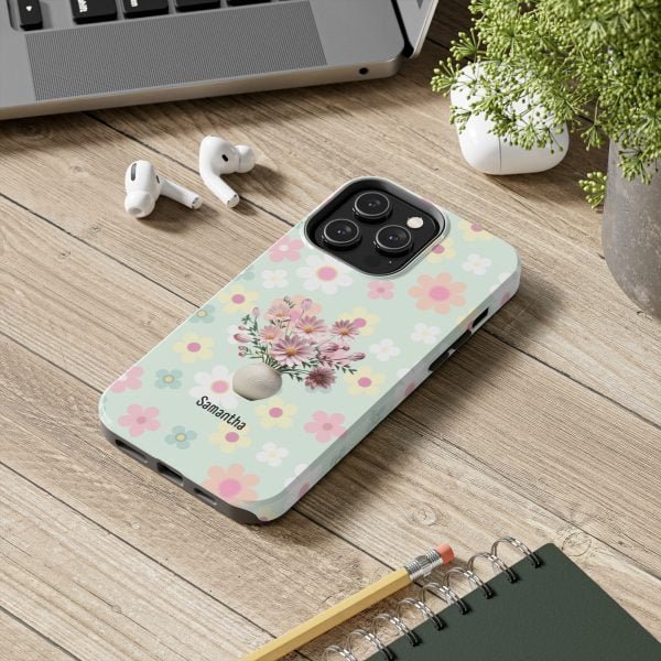 Birth Flower iPhone Cases | Oct Birth Flower: Cosmos | Name Customization - Image 88