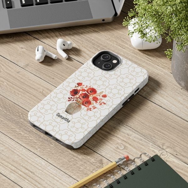 Birth Flower iPhone Cases | Aug Birth Flower: Poppy | Name Customization - Image 85