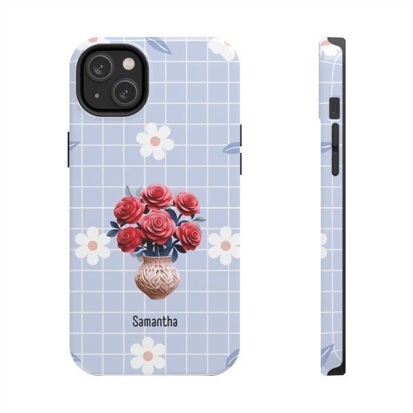 Birth Flower iPhone Cases | June Birth Flower: Rose | Name Customization - Image 89