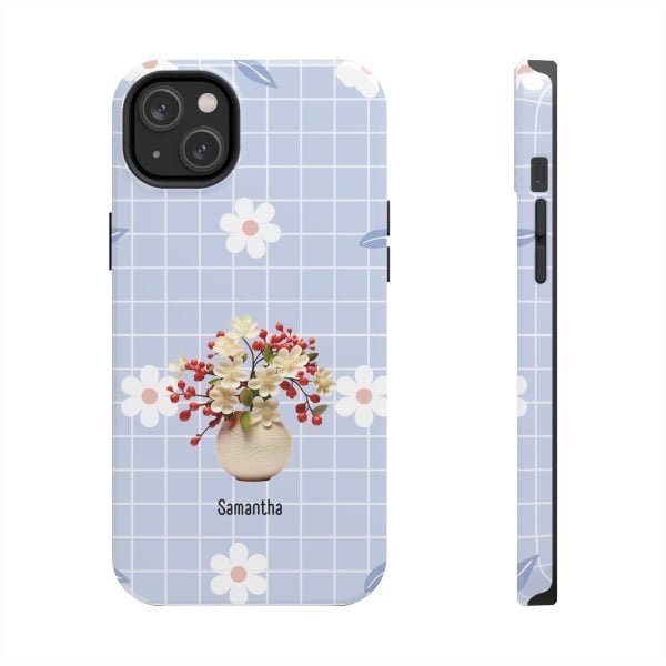 Birth Flower iPhone Cases | May Birth Flower: Hawthorn | Name Customization - Image 84