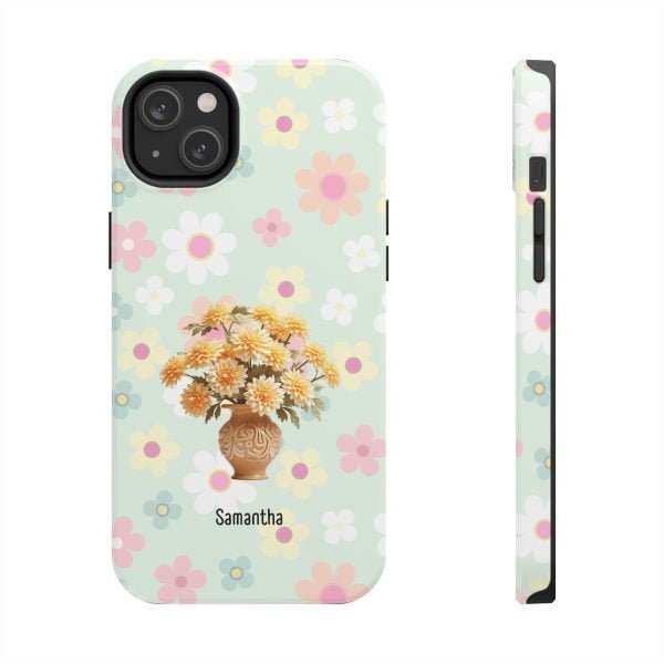 Birth Flower iPhone Cases | Nov Birth Flower: Chrysanthemum | Name Customization - Image 84
