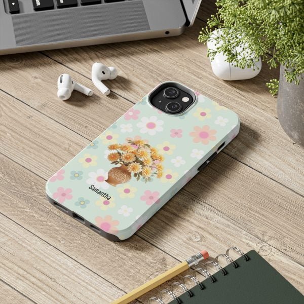 Birth Flower iPhone Cases | Nov Birth Flower: Chrysanthemum | Name Customization - Image 85
