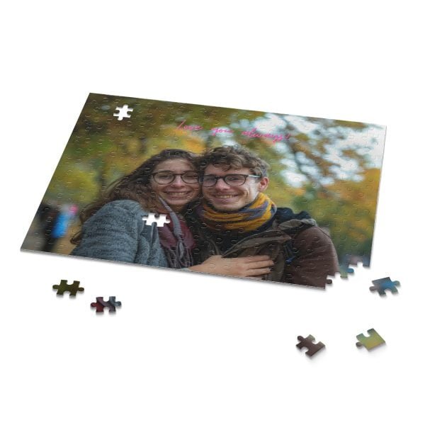 Custom Couple Photo Puzzle (120, 252, 500-Piece), Text Customization, Personalized Gift - Image 9