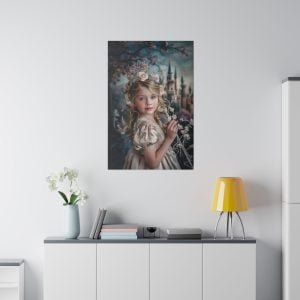 Personalized Fantasy Portrait Design Matte Canvas | Custom Princess Portrait Personalized Princess Portrait from Photo | Best for party & gift
