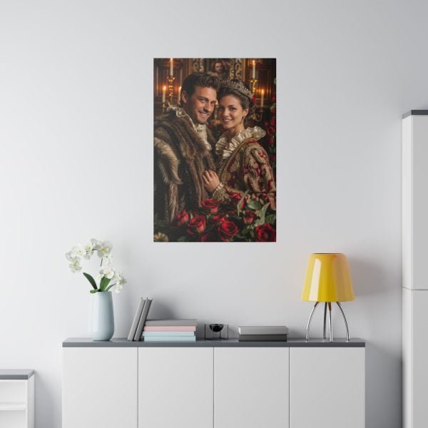 Personalized Fantasy Couple Portrait Matte Canvas | Custom Renaissance Couple Portrait Personalized Couple Portrait from Photo | Best for party & gift