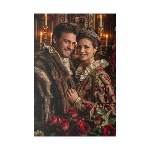 Personalized Fantasy Couple Portrait Matte Canvas | Custom Renaissance Couple Portrait Personalized Couple Portrait from Photo | Best for party & gift - Image 2