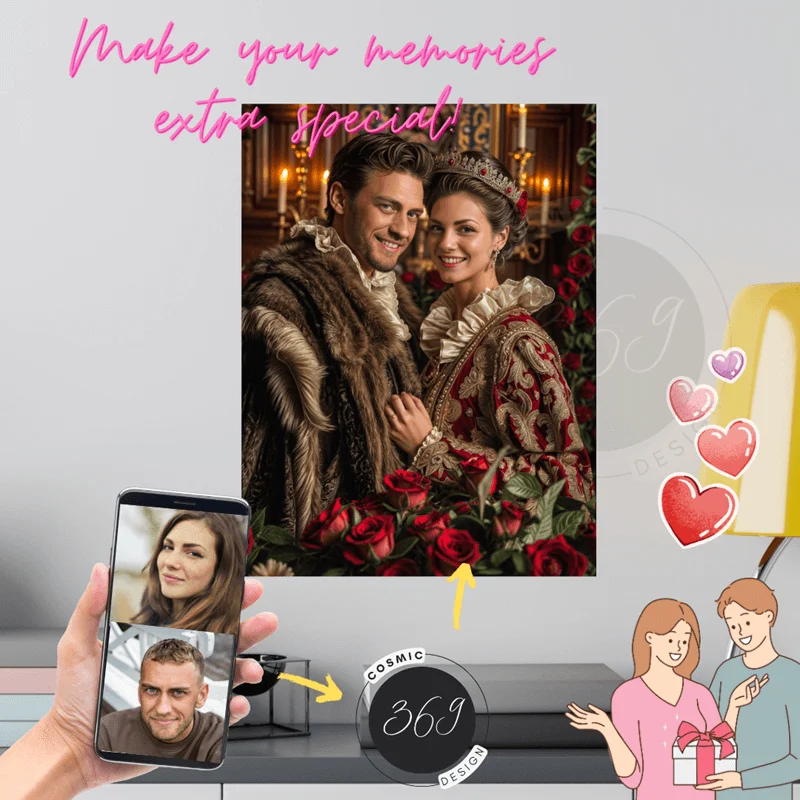 Custom Renaissance Couple Portrait Matte Canvas1 tailor made couple portrait matte canvas