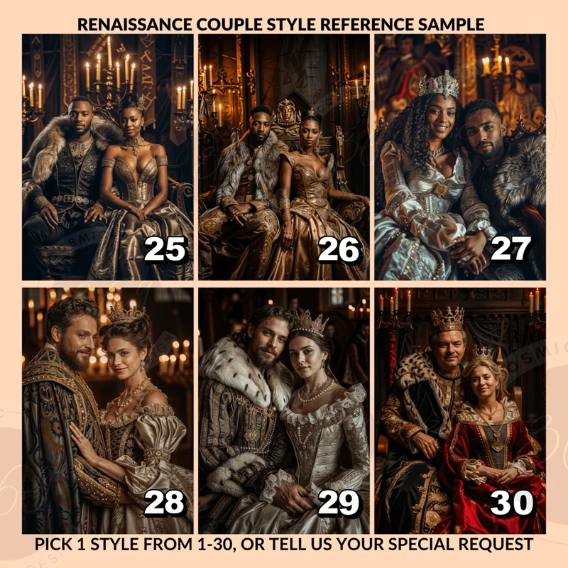 Custom Renaissance Couple Portrait Matte Canvas7 Personalized Renaissance Couple Portrait Matte Canvas -- Design with your photo