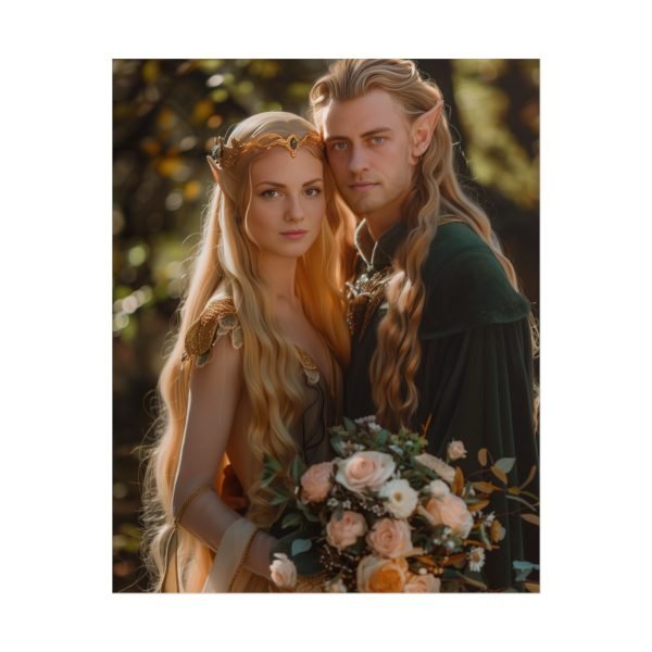 Custom Fantasy Couple Portrait Poster from photo | Custom Couple Portrait from photo Middle-Earth Style | Best for Anniversary Gift, Special Gift - Image 61