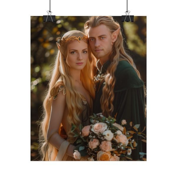 Custom Fantasy Couple Portrait Poster from photo | Custom Couple Portrait from photo Middle-Earth Style | Best for Anniversary Gift, Special Gift - Image 62