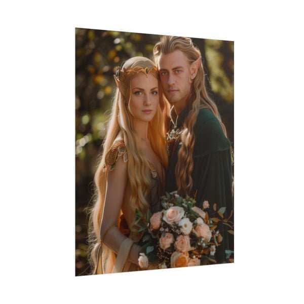 Custom Fantasy Couple Portrait Poster from photo | Custom Couple Portrait from photo Middle-Earth Style | Best for Anniversary Gift, Special Gift - Image 63