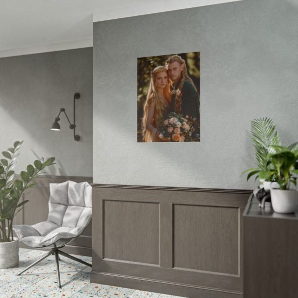 Custom Fantasy Couple Portrait Poster from photo | Custom Couple Portrait from photo Middle-Earth Style | Best for Anniversary Gift, Special Gift - Image 85